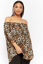 Forever21 Plus Size Leopard Print Off-the-shoulder Top