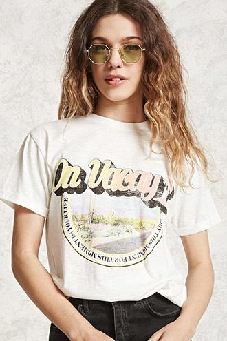 Forever21 On Vacay Slub Knit Tee