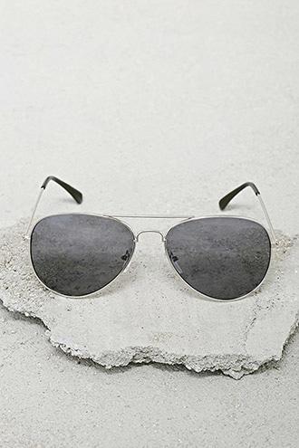 21 Men Silver Men Aviator Sunglasses