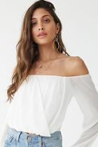 Forever21 Off-the-shoulder Peasant Sleeve Top