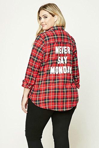 Forever21 Plus Size Plaid Flannel Shirt