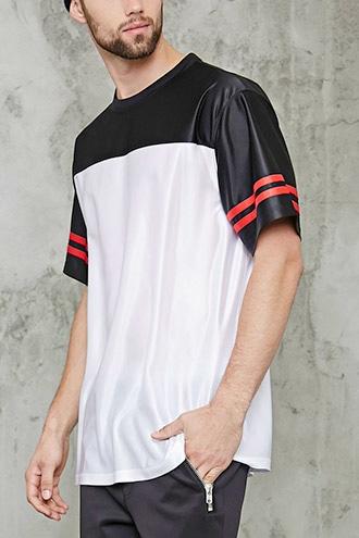 Forever21 Satin Colorblock Tee