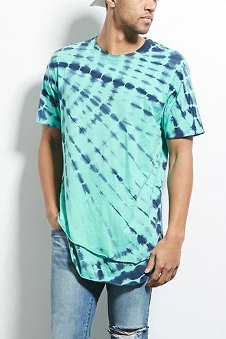 Forever21 Bleach Tie-dye Vented Hem Tee