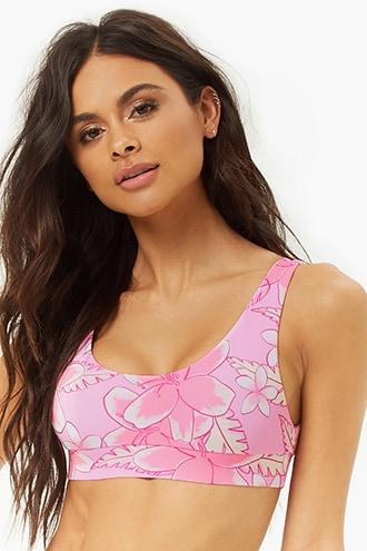 Forever21 Kulani Kinis Tropical Floral Print Bikini Top