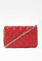 Forever21 Split-bottom Quilted Crossbody (red)