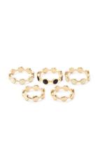 Forever21 Enamel Midi Ring Set