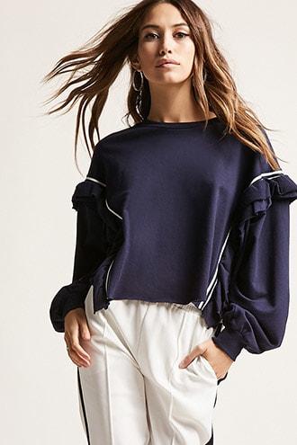 Forever21 Oversized Flounce Pullover