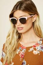 Forever21 Pink & Brown Browline Sunglasses