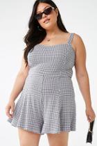 Forever21 Plus Size Plaid Print Romper