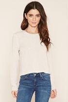 Forever21 Women's  Taupe Marled Knit Top