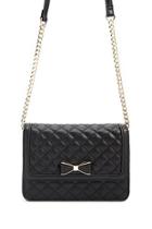 Forever21 Quilted Faux Leather Bow-front Crossbody