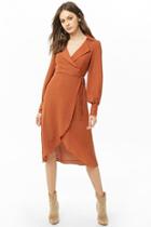 Forever21 Surplice Ruffle-trim High-low Dress