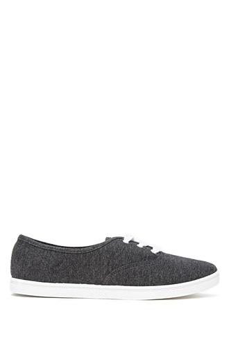 Forever21 Women's  Dark Grey Canvas Plimsolls
