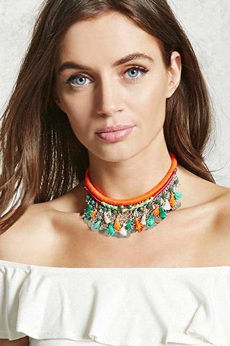 Forever21 Tribal Woven Statement Necklace