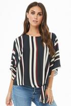 Forever21 Striped Kimono Sleeve Top