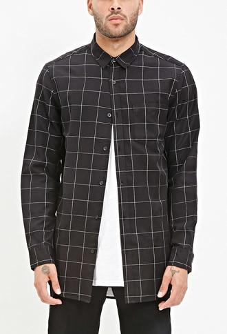 21 Men Grid-patterned Shirt