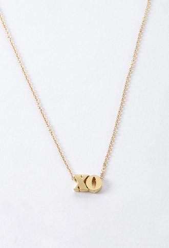 Forever21 Adorn512 Xo Gold Necklace