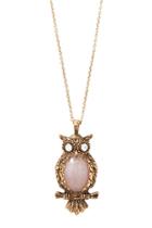 Forever21 Faux Stone Owl Necklace