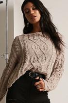 Forever21 Chenille Cable-knit Sweater