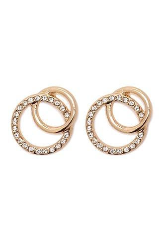 Forever21 Interlinked Hoop Stud Earrings