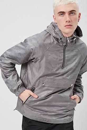 Forever21 Camo Print Half-zip Anorak