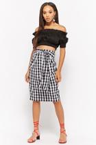 Forever21 Bow-front Gingham Skirt