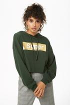 Forever21 Super Graphic Cropped Hoodie