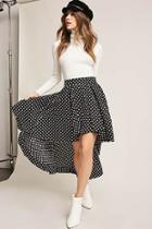 Forever21 High-low Polka Dot Skirt