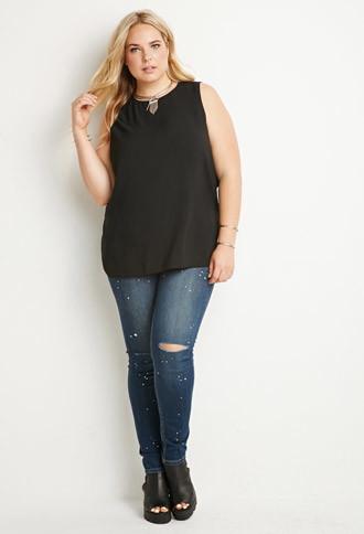 Forever21 Plus Strappy-back Top
