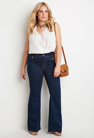 Forever21 Plus Double-button Clean Wash Jeans