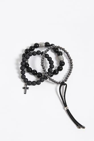 Forever21 Men Bead Bracelet Set