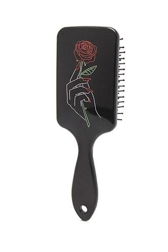 Forever21 Rose Graphic Paddle Brush