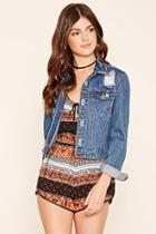 Forever21 Tribal Print V-cut Romper