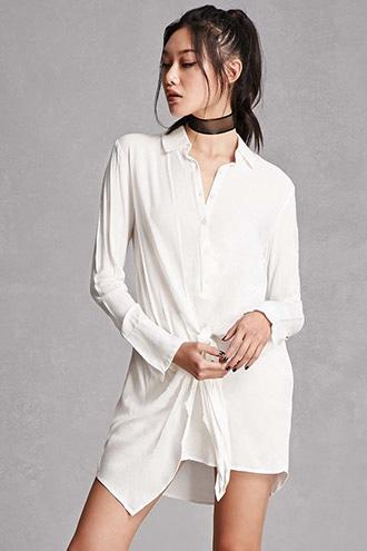 Forever21 Wrap-front Shirt Dress