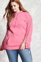 Forever21 Plus Size Lace-up Hoodie