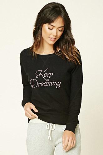 Forever21 Women's  Keep Dreaming Pj Pullover