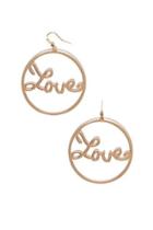 Forever21 Love Drop Hoop Earrings