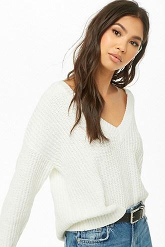 Forever21 Drop-shoulder Chenille Sweater
