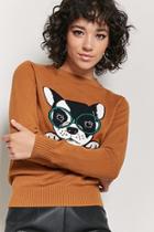 Forever21 French Bulldog Graphic Sweater