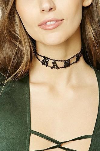 Forever21 Black Babe Chain Choker