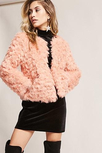 Forever21 Shaci Boxy Faux Fur Jacket