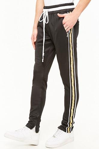 Forever21 Lifted Anchors Metallic Stripe Pants