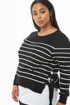 Forever21 Plus Size Striped Combo Sweater-top