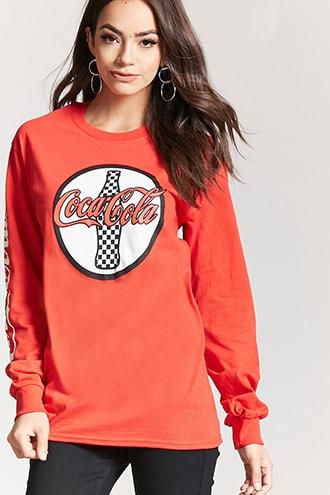 Forever21 Coca-cola Crew Neck Top