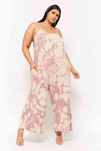 Forever21 Plus Size Cloud Wash Drop-crotch Jumpsuit