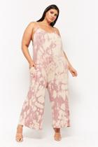 Forever21 Plus Size Cloud Wash Drop-crotch Jumpsuit