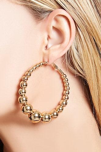 Forever21 Bauble Hoop Earrings