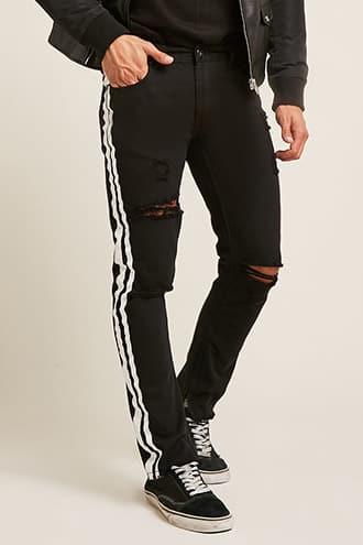 Forever21 American Stitch Paint Stripe Jeans