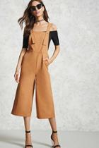 Forever21 Cropped Wide-leg Overalls