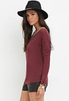 Forever21 Semi-sheer Drop-sleeve Top